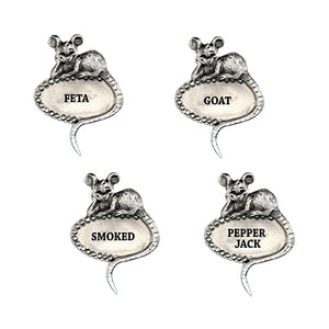 Cheese Marker Set of 4 | Feta, Goat, Smoked & Pepper Jack Cheese Labels