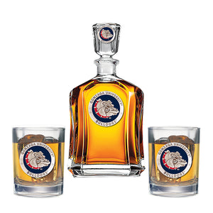 Gonzaga University Capitol Decanter with 2 Glasses