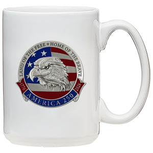 All American Mug - America's 250th Anniversary Eagle Head with Flag Coffee Mug
