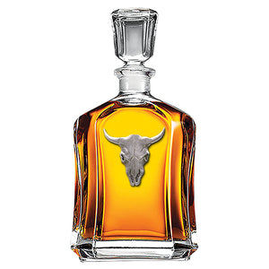 Longhorn Skull Capitol Decanter