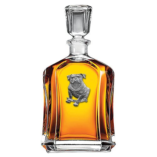 Bulldog Whiskey Bourbon Decanter Bottle