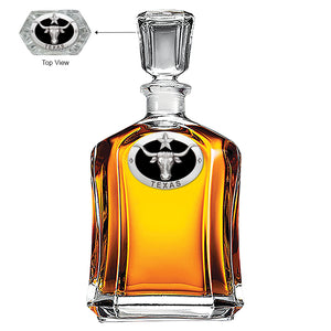 Longhorn with Texas Capitol Decanter