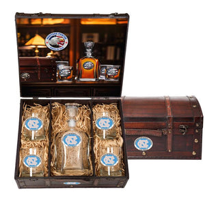 University of North Carolina Capitol Decanter Chest Set