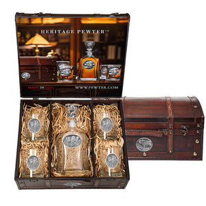 Wolves Capitol Decanter Chest Set