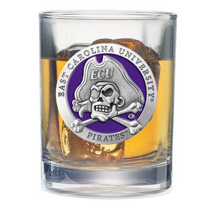 East Carolina University Double Old Fashioned Glass