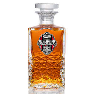 2022 Georgia Football Championship Back to Back Logo Heritage Decanter