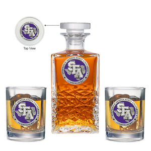 Stephen F. Austin University Heritage Decanter with 2 Glasses