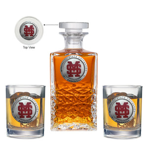 Mississippi State Baseball Logo Heritage Decanter with 2 Glasses