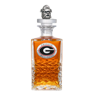 University of Georgia Heritage Decanter with 3D Top