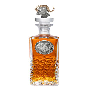 Cape Buffalo Heritage Decanter with 3D Top