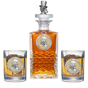 Wake Forest University Heritage Decanter with 3D Top & 2 Glasses