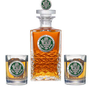 Army Heritage Decanter with 3D Top & 2 Glasses