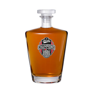 2022 Georgia Football Championship Back to Back Logo Royal Decanter