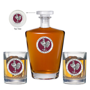 Virginia Tech University Hokies Royal Decanter with 2 Glasses