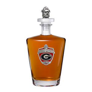 2021 Georgia Football Championship Royal Decanter with 3D Top