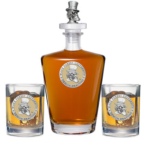 Wake Forest University Royal Decanter with 3D Top & 2 Glasses