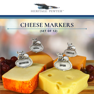 Cheese Markers, Swiss, Gouda, Brie, Cheddar, Wine Accessories