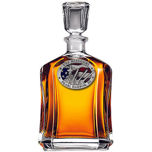 USS Missouri Pearl Harbor Blue Capitol Decanter