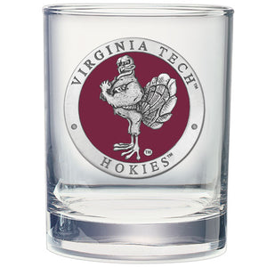 Virginia Tech University Hokies  Double Old Fashioned Glass