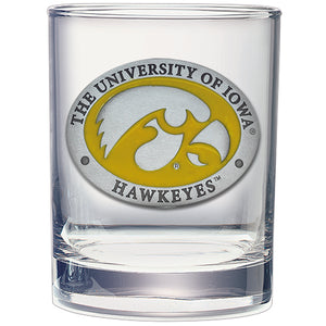 Iowa Hawkeyes double old fashioned glass with travel mugs capitol decanter double old fashioned glass flask keg mug stein money clip stein pitcher salt & pepper money clip goblets flask wind chime pint stein wine chiller