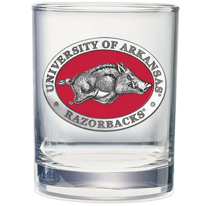 University of Arkansas Double Old Fashioned Glass