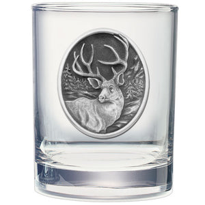 Mule Deer Double Old Fashioned Glass