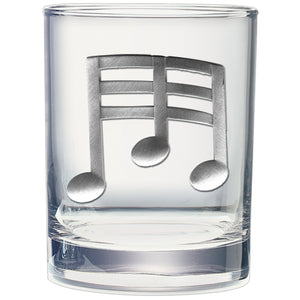 Music Note Double Old Fashioned Glass