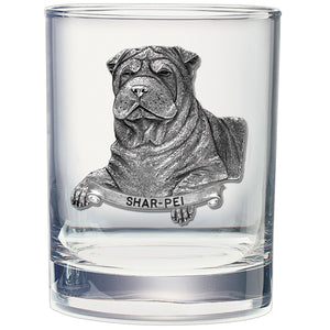 Shar-Pei Double Old Fashioned Glass