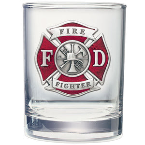 Fire Fighter Double Old Fashioned Glass