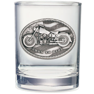 Motorcycle Double Old Fashioned Glass
