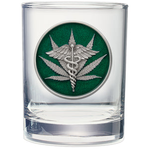 Medical Marijuana Double Old Fashioned Glass