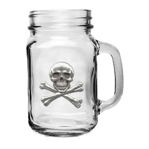 Skull and Bones Mason Jar Mug