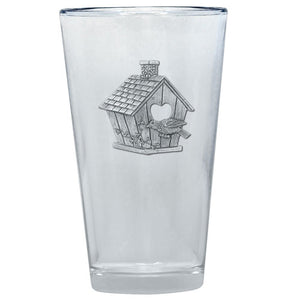 Birdhouse Pint Glass