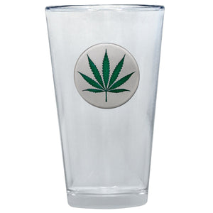 Marijuana Leaf Pint Glass