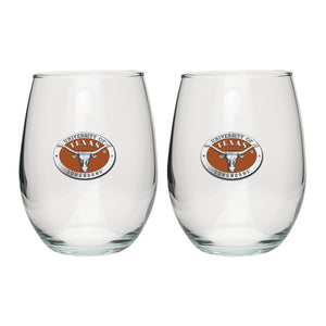 University of Texas at Austin Stemless Goblet (Set of 2)