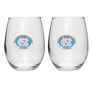 University of North Carolina Stemless Goblet (Set of 2)