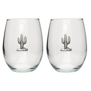 Saguaro Cactus Stemless Goblet (Set Of 2)