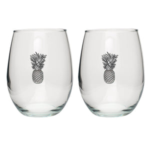 Pineapple Stemless Goblets (Set Of 2)