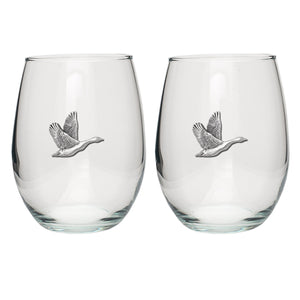 Canadian Goose Stemless Goblets (Set Of 2)