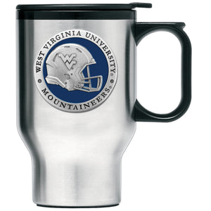 West Virginia University Helmet Travel Mug