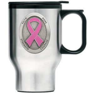 Pink Ribbon Travel Mug
