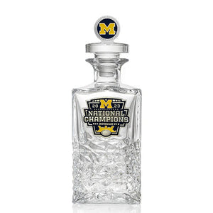2023 Michigan Football Championship Heritage Decanter with 3D Top - Heritage Metalworks, Inc.