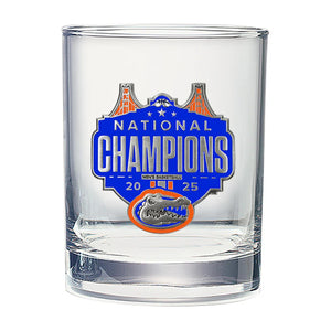 2025 Univ. of Florida Basketball Champ Double Old Fashioned Glass - Heritage Metalworks, Inc.