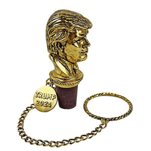 24k Gold Plated Trump Bottle Stopper - Limited Edition - Heritage Metalworks, Inc.