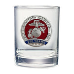 250th Anniversary Marine Corps Double Old Fashioned Glass - Heritage Metalworks, Inc.