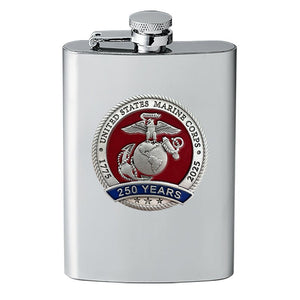 250th Anniversary Marine Corps Flask - Heritage Metalworks, Inc.