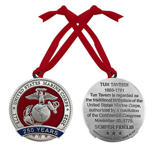 250th Anniversary Marine Corps Ornament - Heritage Metalworks, Inc.