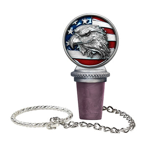 Eagle Head w/ Flag Bottle Stopper