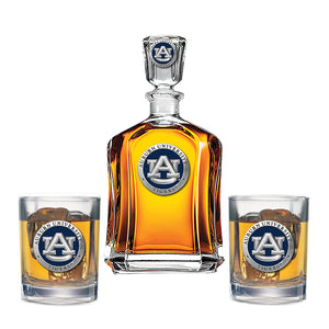 Auburn University Capitol Decanter with 2 Glasses