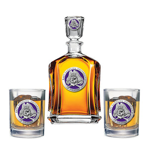 East Carolina University Capitol Decanter with 2 Glasses